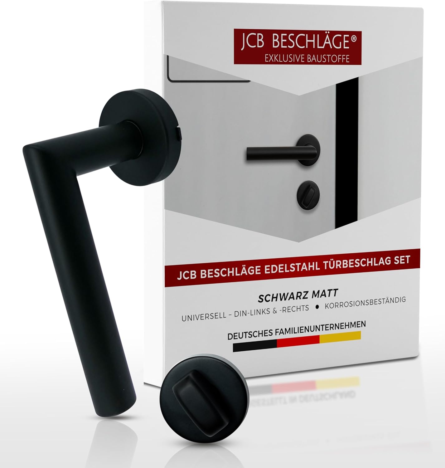 321.0228.10 Deurklink met rozetten messing vernikkeld Bauhaus