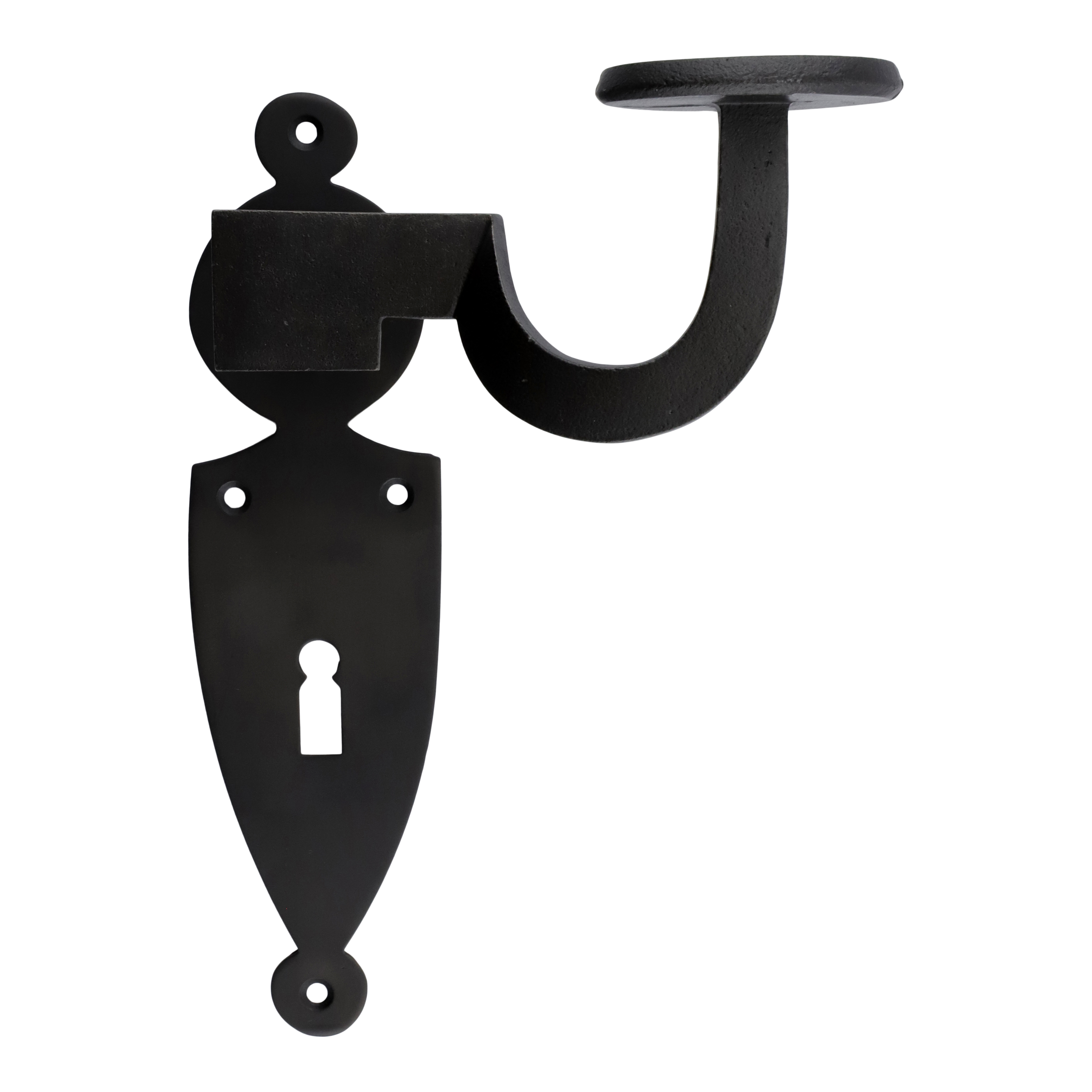 322.0102.70 Deurgrepen met lang sleutelschild Classicisme IJzer Zwart 322.0102.70 Deurgrepen met lang sleutelschild Classicisme IJzer Zwart