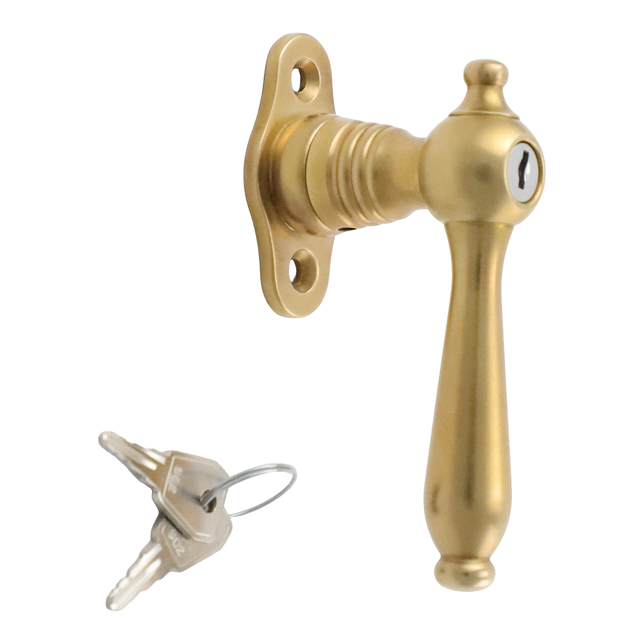 420.0120.45 Raamgreep in biedermeierstijl van messing - antiek raambeslag, raamkrukken 420.0120.45 Raamgreep in biedermeierstijl van messing - antiek raambeslag, raamkrukken