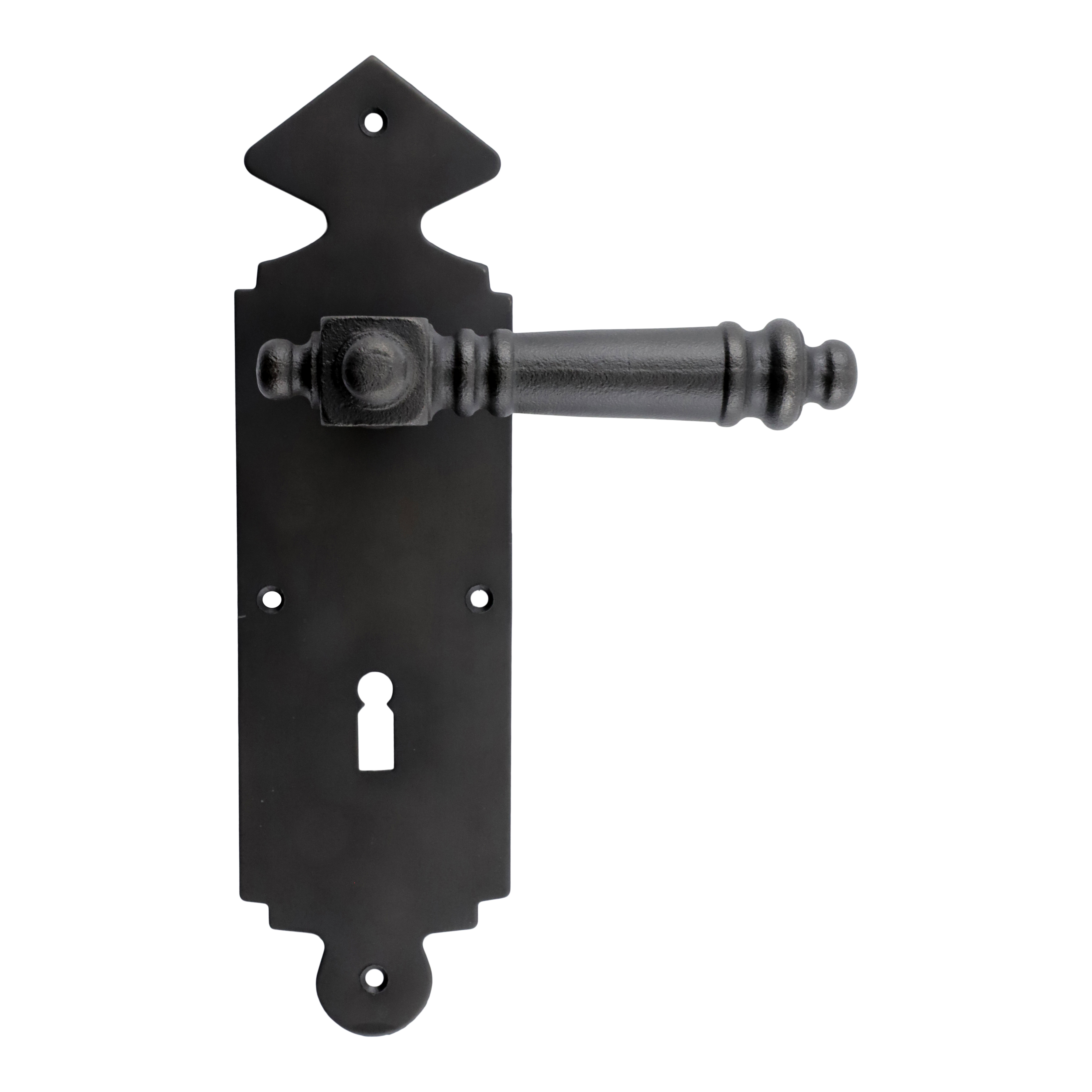 322.0104.70 Deurgrepen met lang sleutelschild Classicisme Ijzer Zwart 322.0104.70 Deurgrepen met lang sleutelschild Classicisme Ijzer Zwart