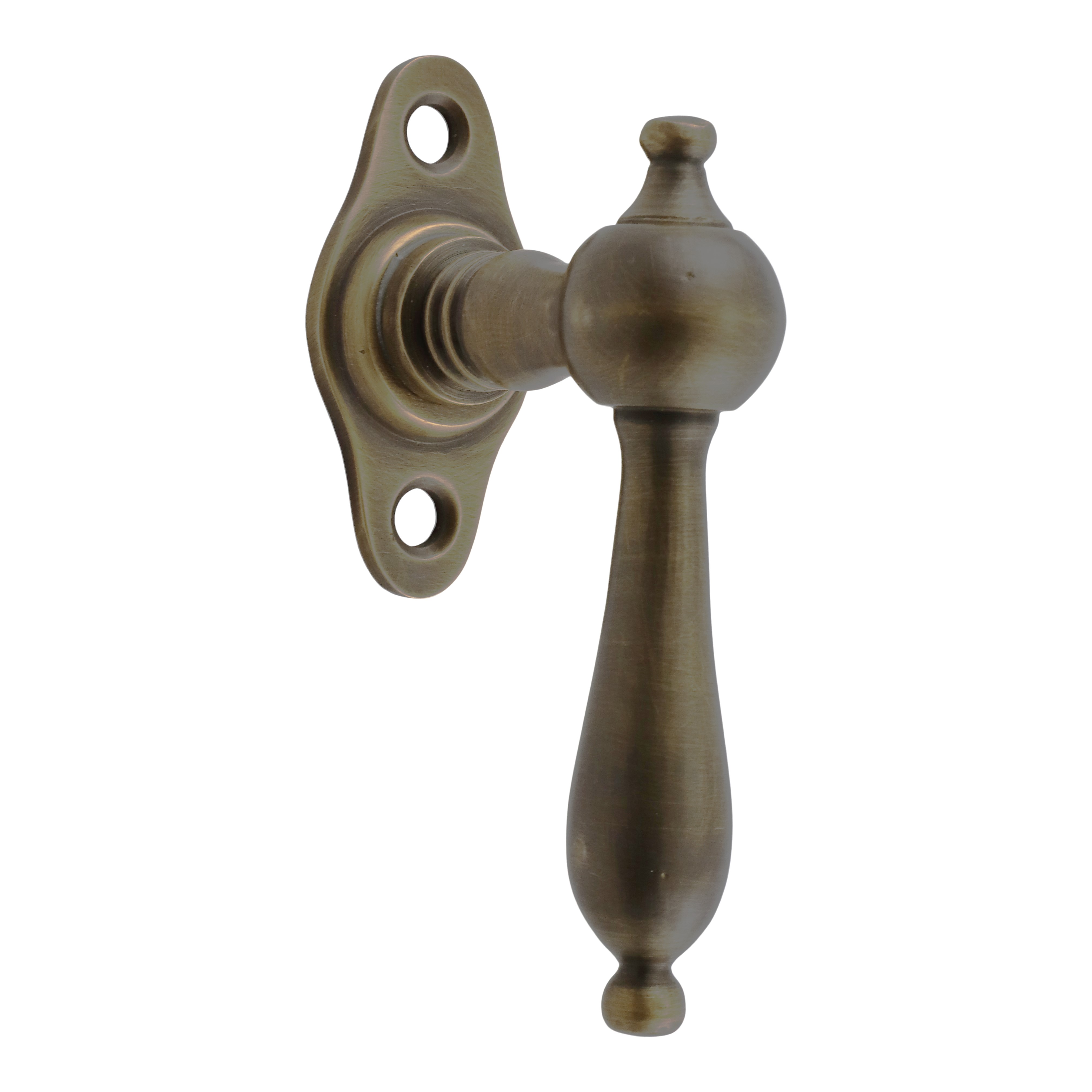 420.0002.45 Gepatineerd messing raamkruk in Biedermeier stijl - antiek raambeslag, raamkrukken 420.0002.45 Gepatineerd messing raamkruk in Biedermeier stijl - antiek raambeslag, raamkrukken