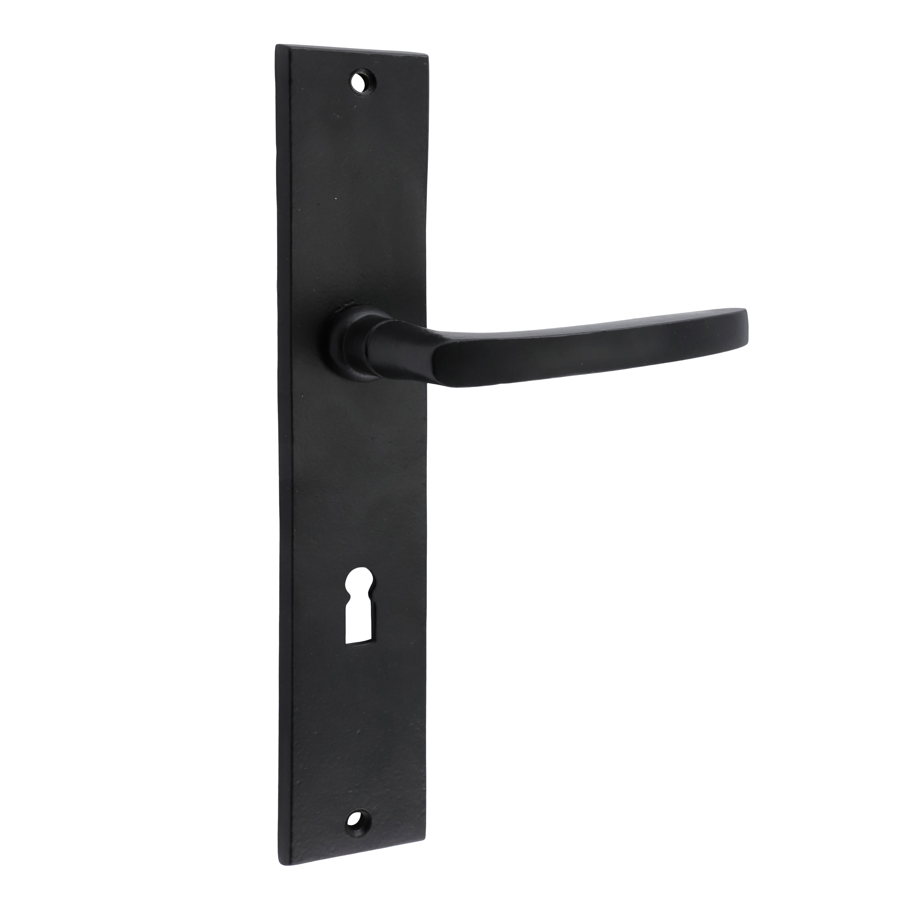 322.0109.70 Deurgrepen met langschild 20s ijzer zwart 322.0109.70 Deurgrepen met langschild 20s ijzer zwart