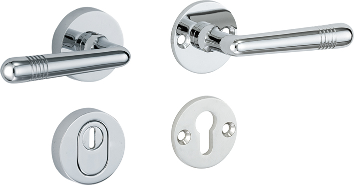 311.0030.12 Rozetgarnituur/komgreep met kerntrekbeveiliging messing gepolijst verchroomd 311.0030.12 Rozetgarnituur/komgreep met kerntrekbeveiliging messing gepolijst verchroomd